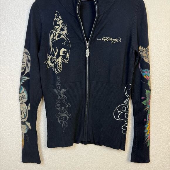 Ed Hardy • Love Kills Slowly Zip Up Cardigan - Picture 3 of 14